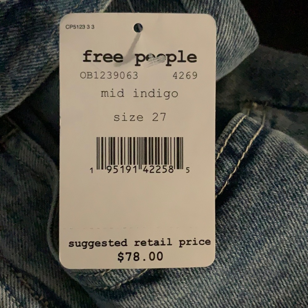 Free People East of Eden Denim Mini Skirt - 27 (4) - Picture 8 of 8